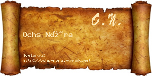 Ochs Nóra névjegykártya